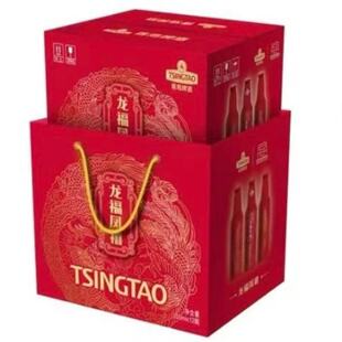 青岛啤酒手提礼盒龙福凤禧355MLX12整箱瓶装一厂顺丰包邮青岛直发