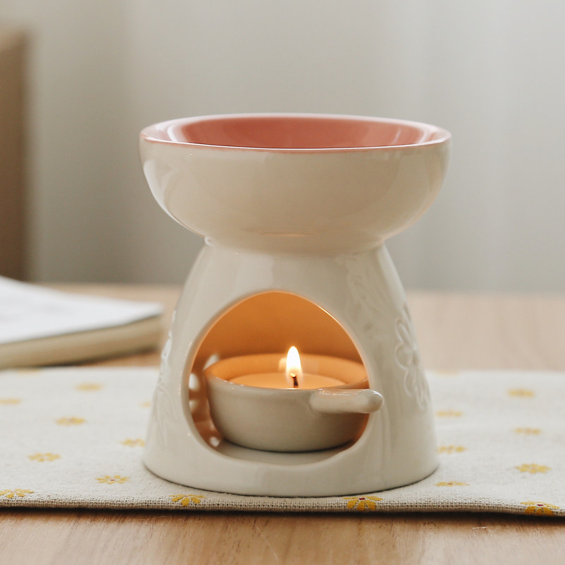 蜡烛陶瓷精油香薰灯大容量居家熏香炉助眠灯美容院浪漫卧室蜡烛灯