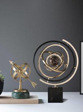 新款轻奢地球仪摆件办公室桌玄关酒柜客厅卧室装饰品家居乔迁新居