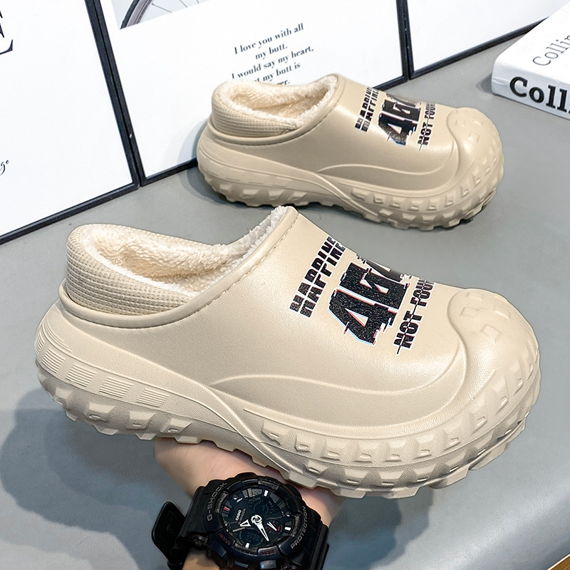 棉鞋男2024冬季加绒加厚轮胎底防滑棉靴情侣款居家外穿百搭雪地靴