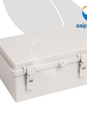 斯普威尔295*195*140合页搭扣带锁孔防水接线盒SP-F52B塑料电源盒