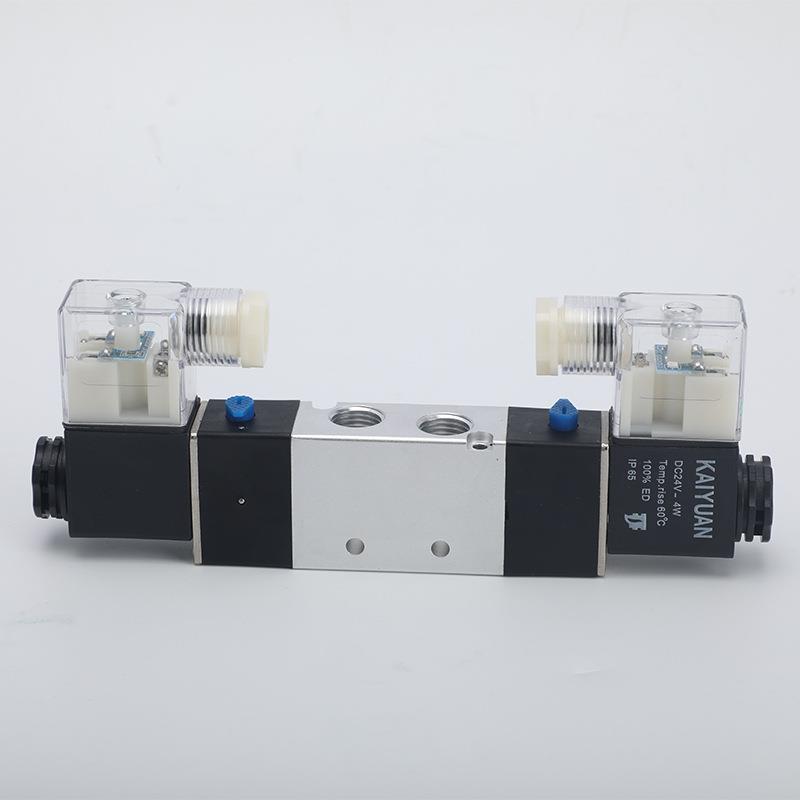 气动双电控三位五通电磁阀4V120-06/220-08/320-10/420-15/DC24V