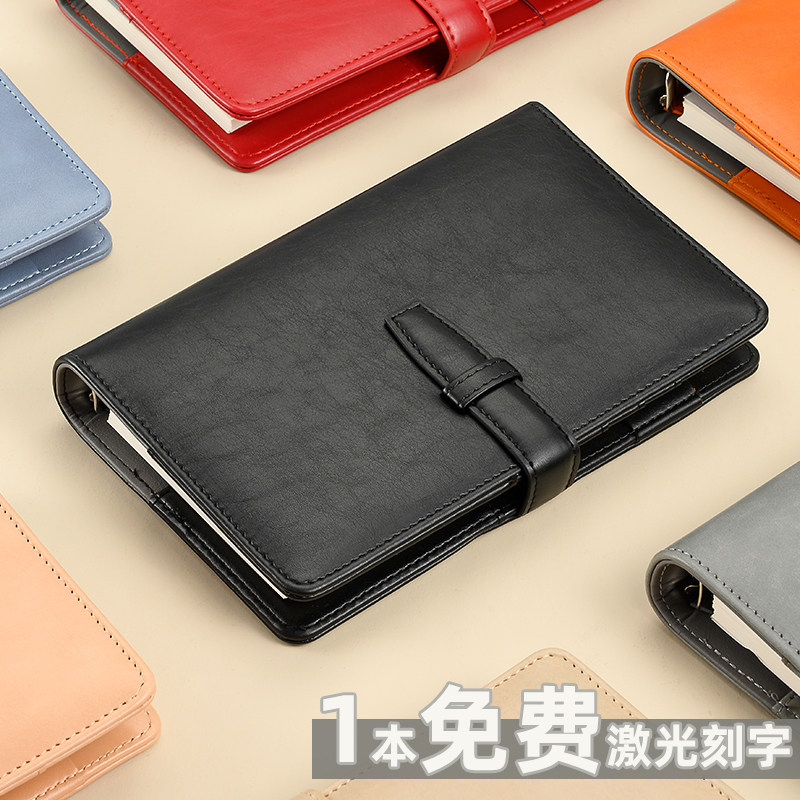 a6活页本少女心可拆卸本子简约ins风笔记本随身便携日系手账本六孔皮