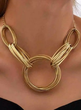 度假金色欧美跨境货源颈部饰品