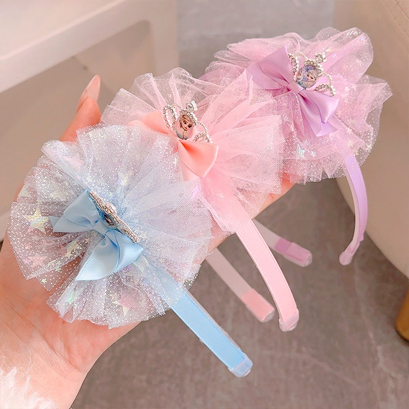 儿童蕾丝花朵皇冠发箍