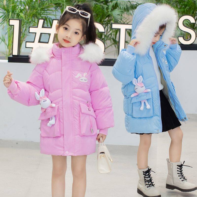 女童2025新款加绒加厚洋气儿童棉服森系免洗外套可爱韩版棉衣爆款