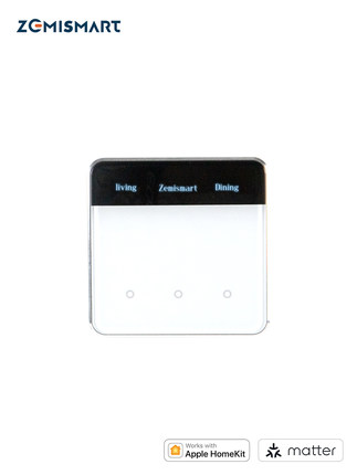 zemismart智能开关zigbee控制面板homekit自定义diy屏显欧标86