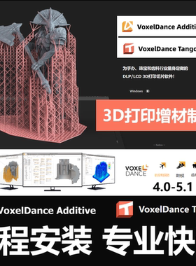 Voxeldance Tango 4.0/Voxeldance Additive 5.1软件远程安装打印