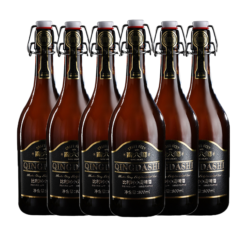 青岛青大师摇摆盖精酿原浆啤酒装整箱800ml*6瓶装比利时小麦啤酒