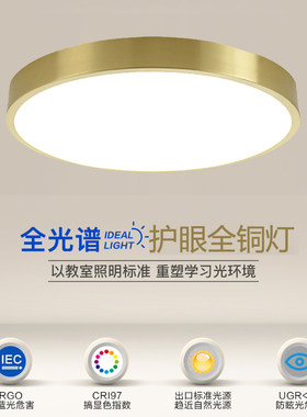 护眼全光谱美式简约现代轻奢卧室