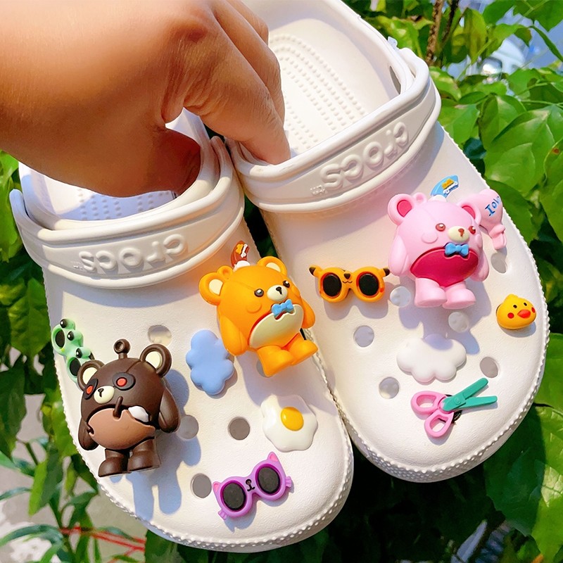 洞洞鞋配饰儿童crocs装饰鞋花扣cross卡通可爱男女diy蛋仔派对