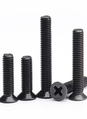 201不锈钢十字沉头平头机牙螺丝钉黑色不锈钢M1-M2M2.5M3M4M5M6M8