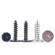 汉固威304不锈钢扁平头自攻螺丝加硬黑色十字薄平头木螺钉3M4M5M6