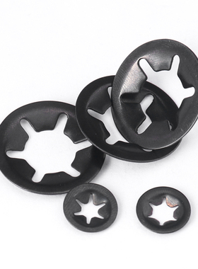 65锰钢翻边轴承夹挡圈 梅花挡圈轴用挡圈304带齿轴承卡片M3M4M5M6