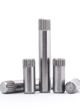 304不锈钢滚花销钉 M2M2.5M3M4M5M6M8插销轴滚花圆柱滚花定位销mm