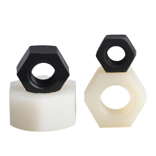 尼龙六角螺母白色塑料盖型螺母黑色尼龙绝缘螺帽M2M3M4M5M6M8 M20