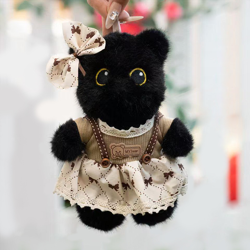 跑跑小狗毛绒玩具衣服配件小裙子小猪公仔钥匙扣包包黑猫挂件娃娃