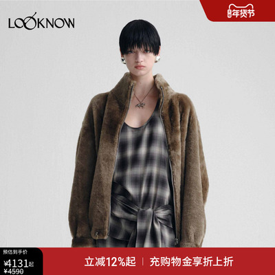 RODERIC WONG x LOOKNOW2025秋冬新款立领拉链外套气质新年女