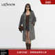 LAND LOOKNOW2025秋冬新品 灰色连帽大衣外套女