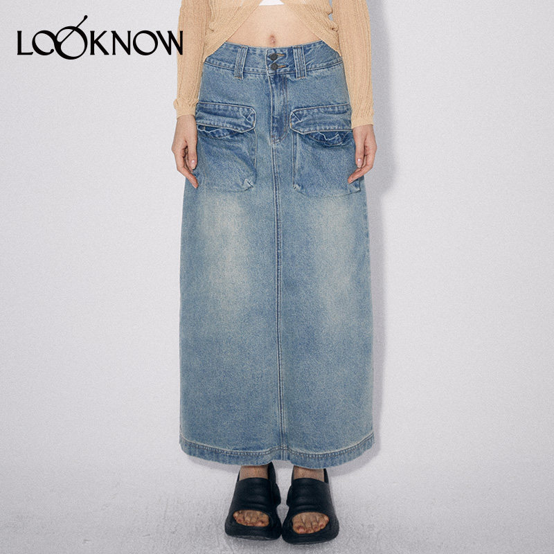 madeinnormal工装复古水洗长裙