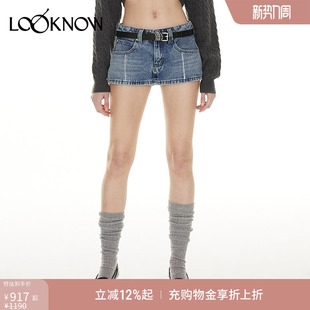 春夏辣妹牛仔超短热裤 LAND设计师品牌LOOKNOW 女