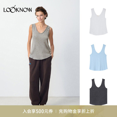 american vintage LOOKNOW26春季新品多色低领背心