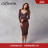 Rouje设计师品牌LOOKNOW春夏新款 红色花边领法式 小众连衣裙女