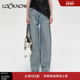 JACQUES WEI设计师品牌LOOKNOW秋冬做旧镰刀廓形高腰牛仔裤