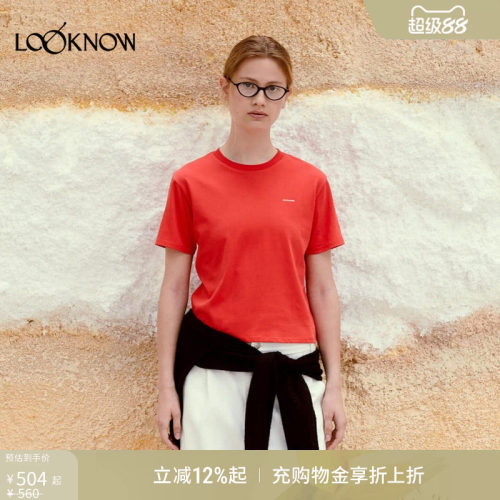 low classic LOOKNOW26春季新品多色圆领T恤
