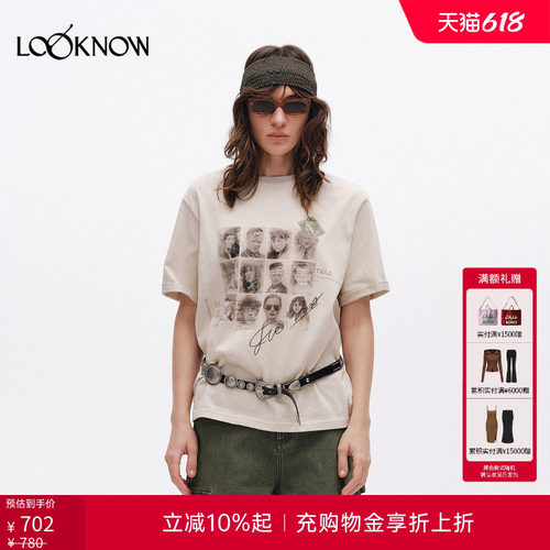 ice dust x LOOKNOW设计师品牌2026年春夏新品人像做旧T恤