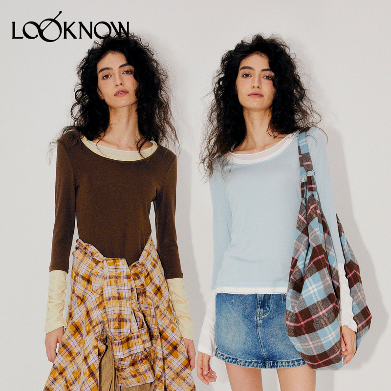 MatteRevolution抽褶长袖T恤