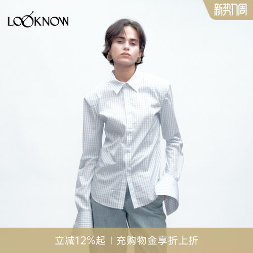 JACQUES WEI设计师品牌LOOKNOW秋季蓝格纹衬衫