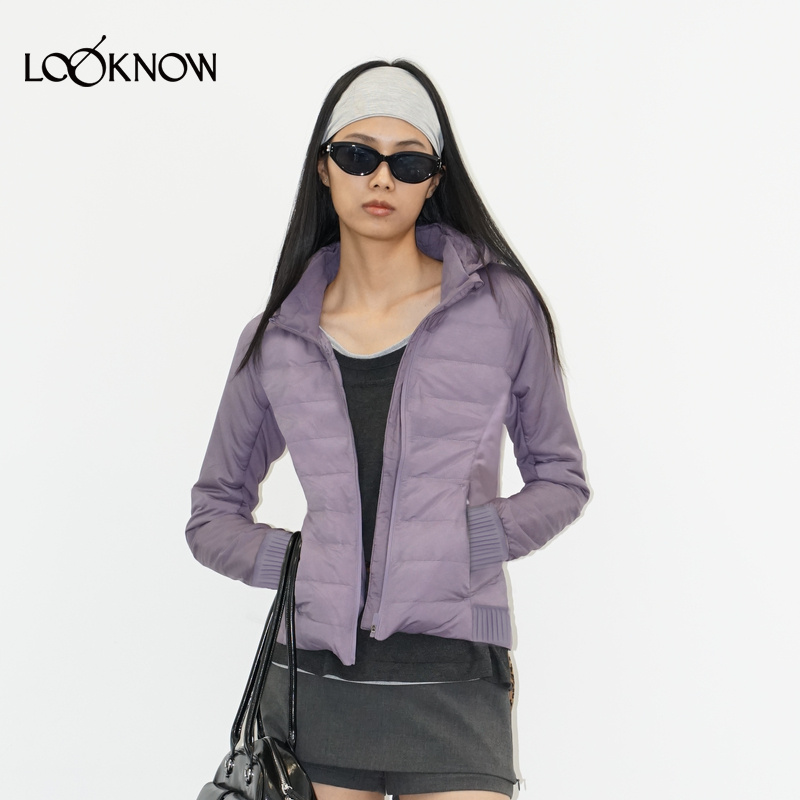 madeinormal X LOOKNOW25秋冬新品紫色轻运动系列瑜伽羽绒服