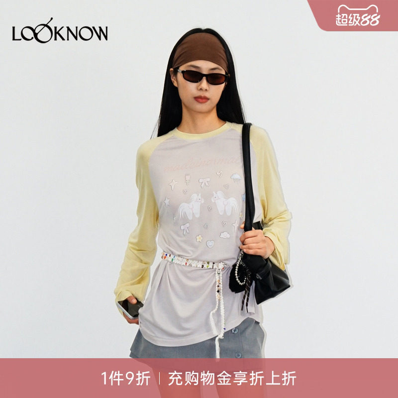 madeinormal X LOOKNOW设计师品牌26新品甜梦独角兽长袖T恤图片