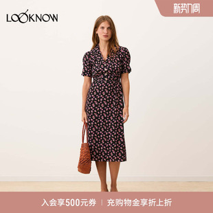 多色碎花衬衫 Rouje 新款 LOOKNOW2026春季 领连衣裙