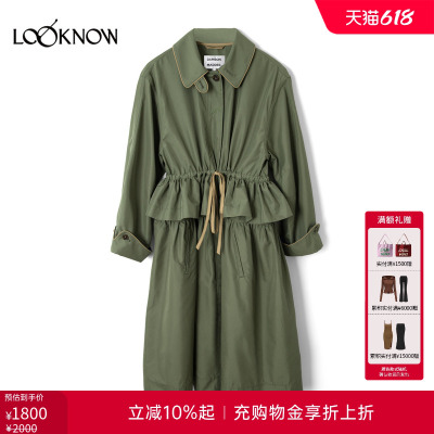 damson madder x LOOKNOW设计师品牌2026年春夏新品系带风衣外套