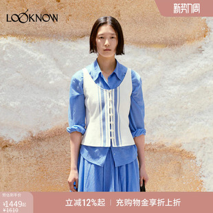 classic 衬衫 LOOKNOW26春季 蓝色长袖 新品 low