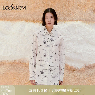 衬衫 low 白色花纹长袖 新品 classic LOOKNOW26春季
