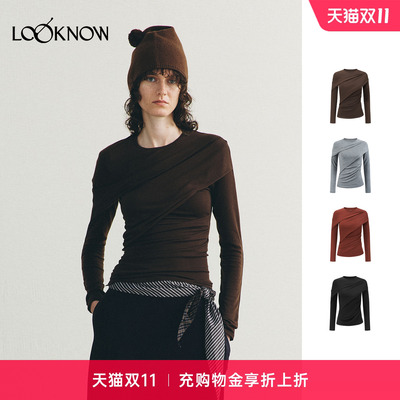 deepmoss X LOOKNOW设计师品牌26秋季新品衫褐软山修身上衣