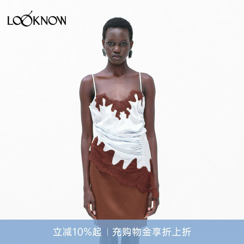 jacques wei x LOOKNOW设计师品牌2026年春夏新品蕾丝抽褶吊带