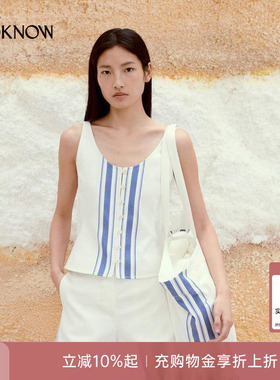 low classic LOOKNOW26春季新品白色条纹背心