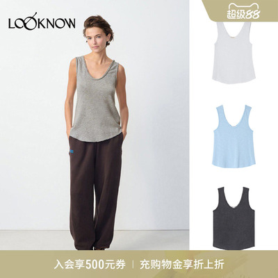 american vintage LOOKNOW26春季新品多色低领背心