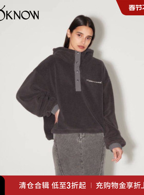 madeinormal设计师品牌LOOKNOW23秋冬新款摇粒绒连帽外套女