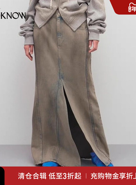 LCDC X LOOKNOW设计师品牌2025年秋季新款牛仔鱼尾半身裙