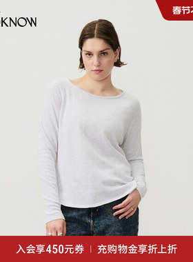 American Vintage设计师品牌LOOKNOW2025年春季新款长袖船领T恤