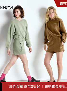 AMERICAN VINTAGE x LOOKNOW2025年夏新款长袖圆领短款卫衣