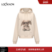 Matte Revolution设计师品牌LOOKNOW25春新美式 复古小兔卫衣女