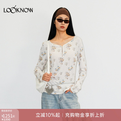 madeinormal x LOOKNOW设计师品牌2026年春夏新品碎花针织T恤