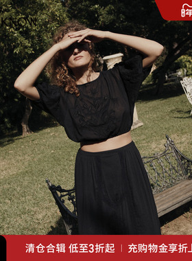 LOUISE MISHA设计师品牌LOOKNOW2025年春季新款黑色衬衫