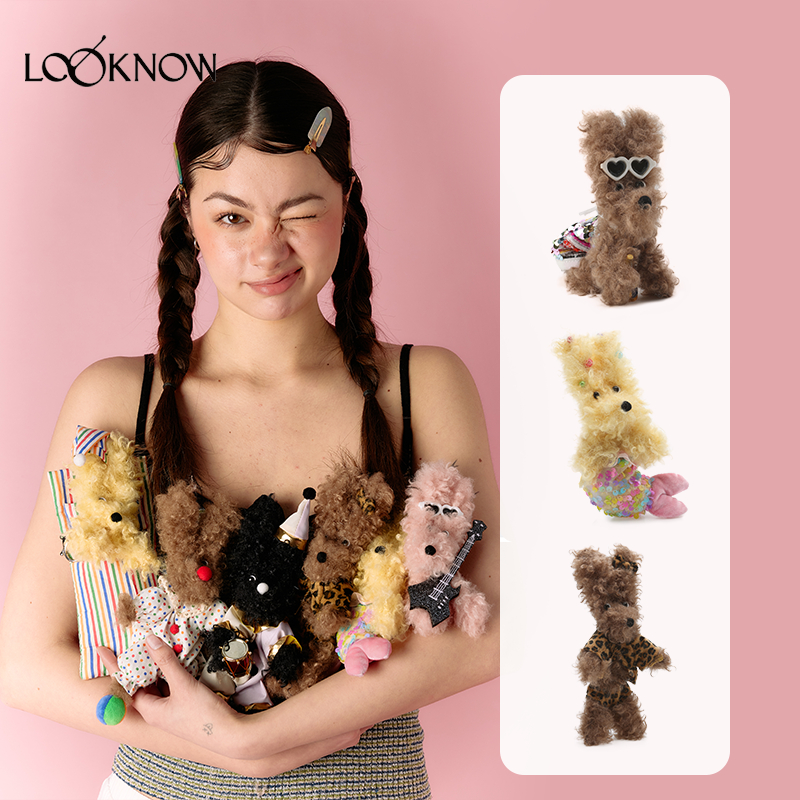 明星同款 SFSG X LOOKNOW2025新品新款可爱潦草小狗包配玩偶挂件
